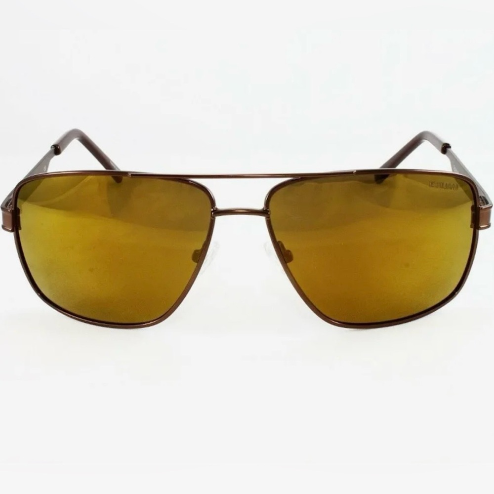 Champion Men's Polarized Pilot Sunglasses Matte Brown 62mm CU5131-03 NWT